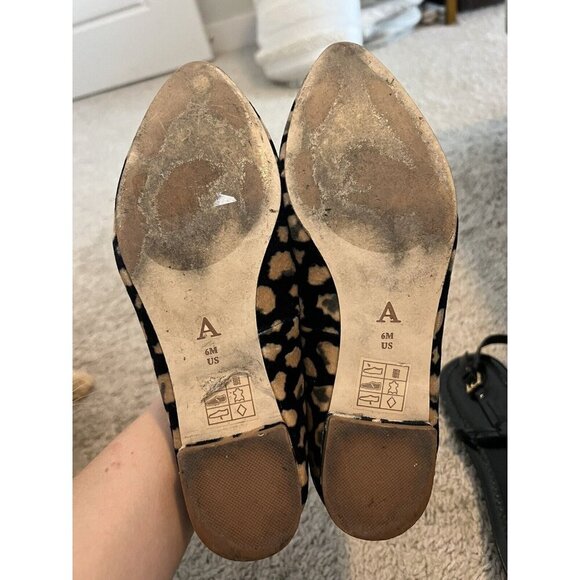 Anthropologie Abstract Velvet Colorful Spotted Flats Womens Size 6 - Picture 11 of 13